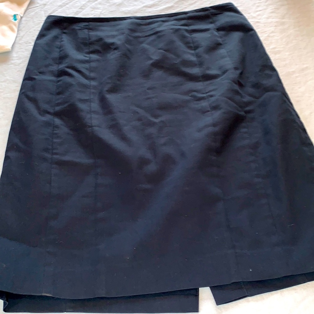 Ann Taylor black label navy pencil skirt